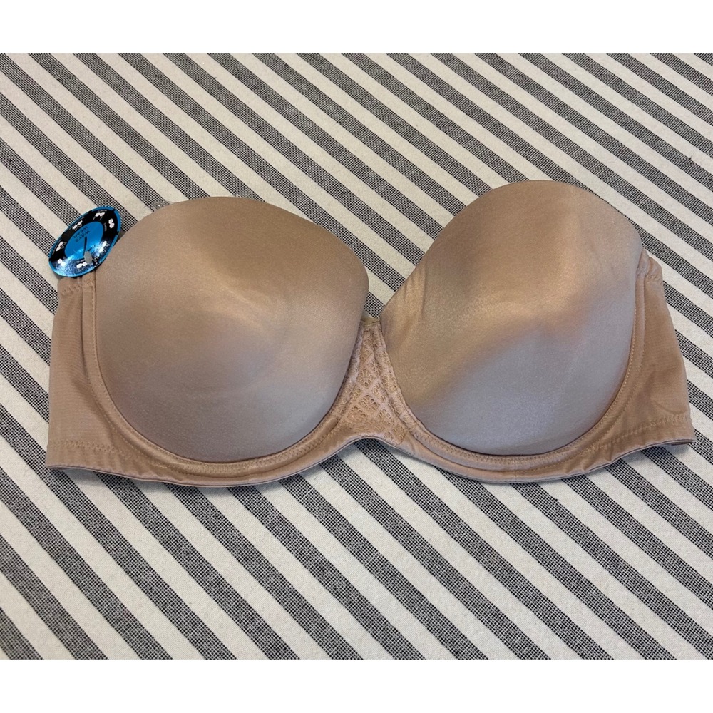 Bali One Smooth U Strapless Multiway Bra Nude Tan 38C DF6599 NEW